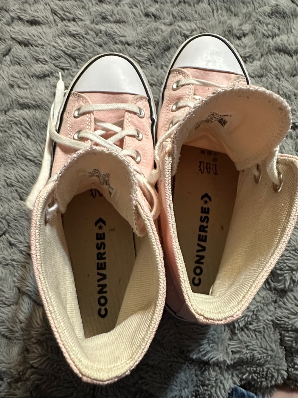 Converse Pink High-Top Platform Sneakers - Picture 6 of 7